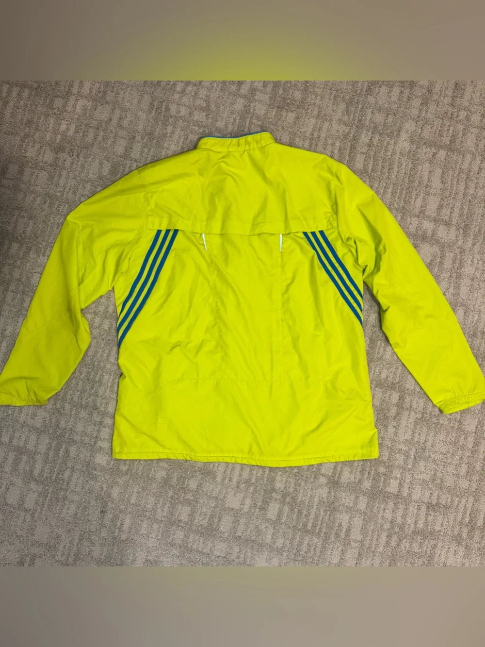 Adidas High-Visibility Neon Yellow Boston Marathon Running Jacket size 2xl